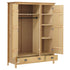 Maison Madeleine -  3Door Wardrobe "Hill Range" 127x50x170 cm Solid Pine Wood